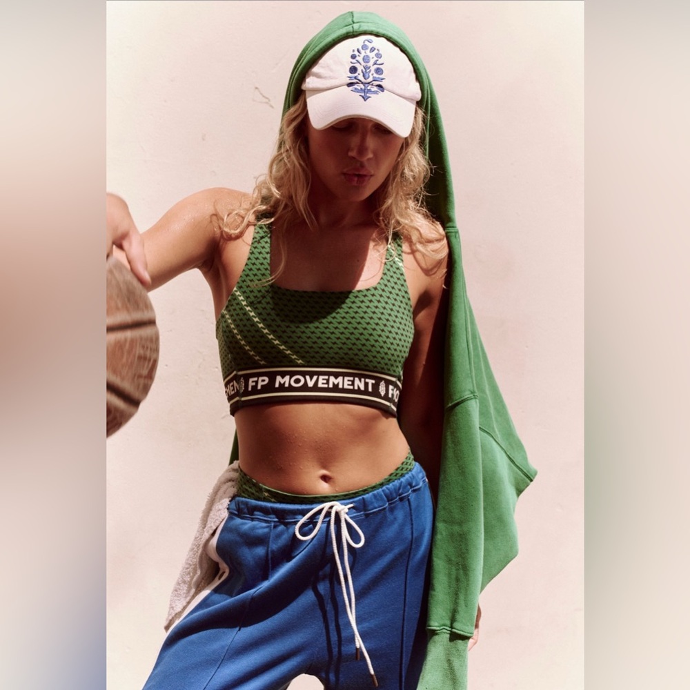 FP Movement Green Sports Bra with Branded Band